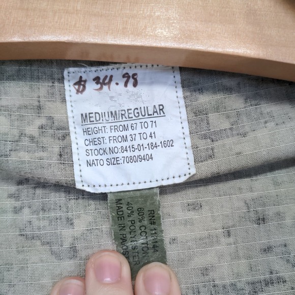 U.S. Army Men's Combat Uniform Digital Camouflage Coat Size Medium Cotton Blend - Picture 6 of 13